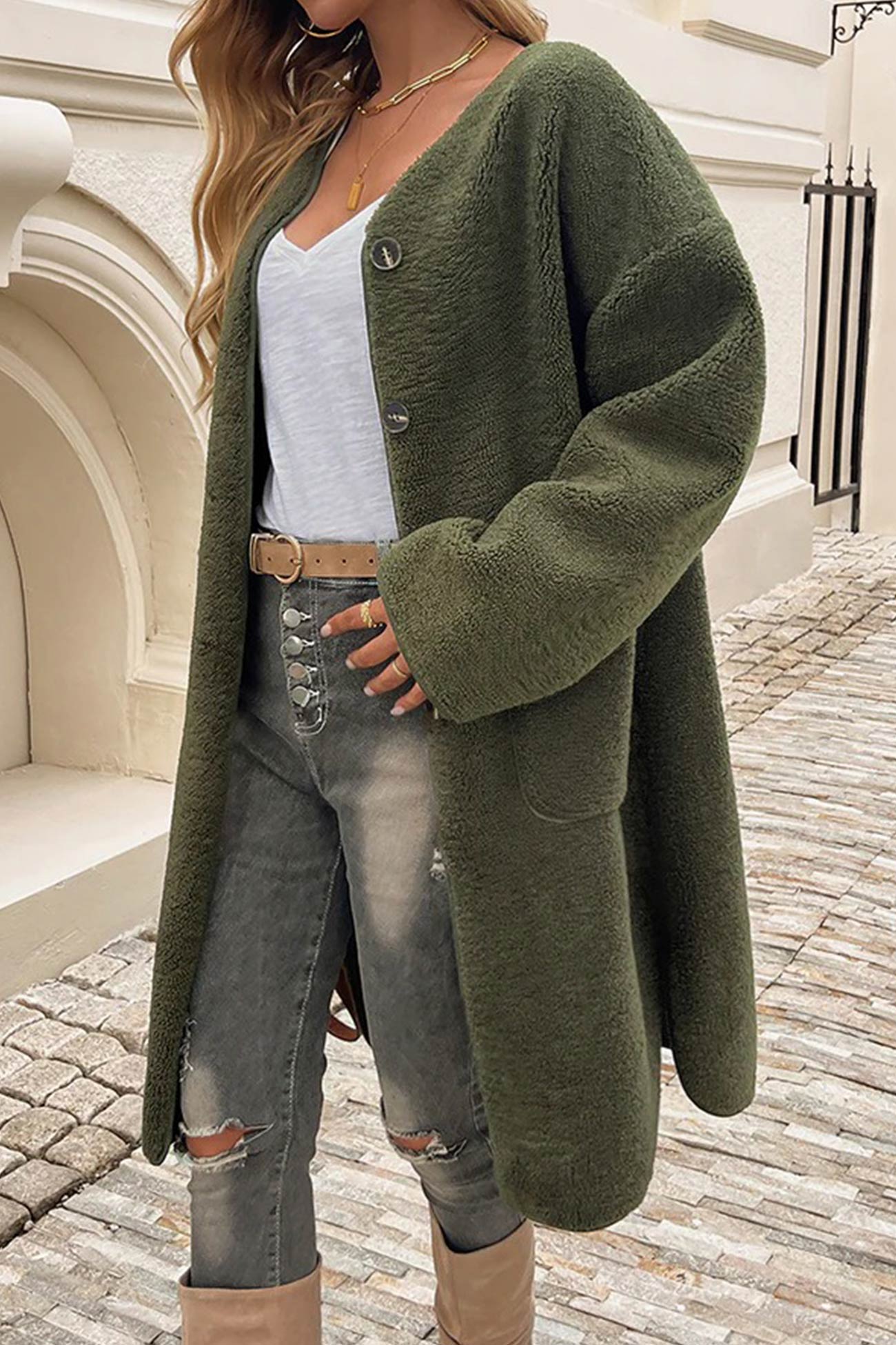 Zoé | Damen Longline Strickmantel - Image 8