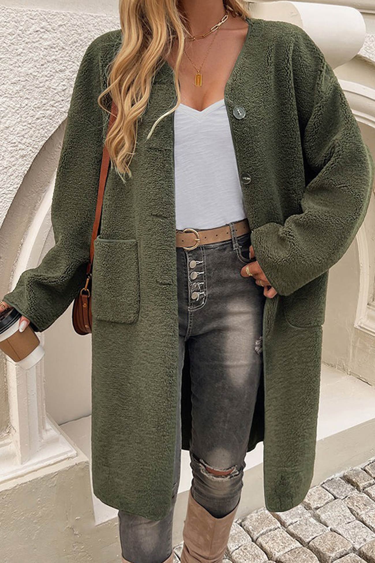 Zoé | Damen Longline Strickmantel - Image 6