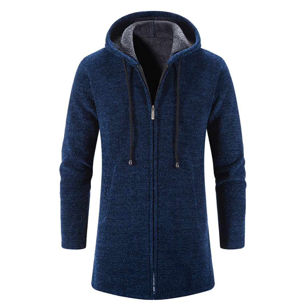Alois | Herren Kapuzen Longline Reißverschlussjacke - Image 2