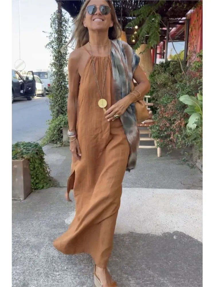 Aurelia | Elegantes Halter-Sommerkleid mit Seitenschlitz - Image 7