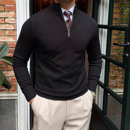 Günther | Herren Quarter Zip Langarmpullover - Image 1