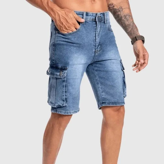 Jens | Strapazierfähige Denim Cargo Shorts für Männer - lässige Passform mit mehreren Taschen - Image 2