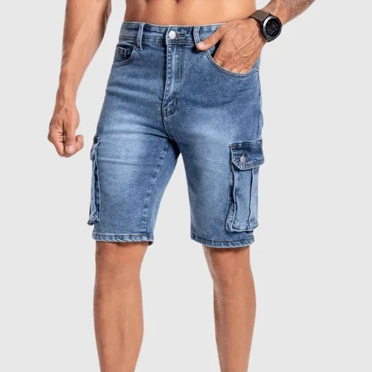 Jens | Strapazierfähige Denim Cargo Shorts für Männer - lässige Passform mit mehreren Taschen - Image 3