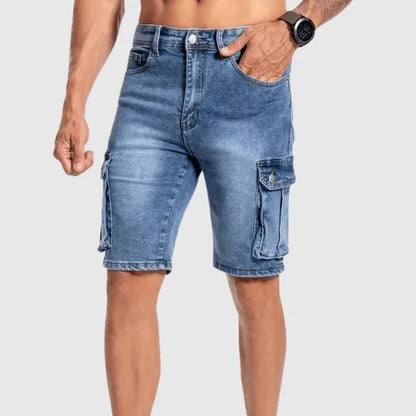 Jens | Strapazierfähige Denim Cargo Shorts für Männer - lässige Passform mit mehreren Taschen - Image 3