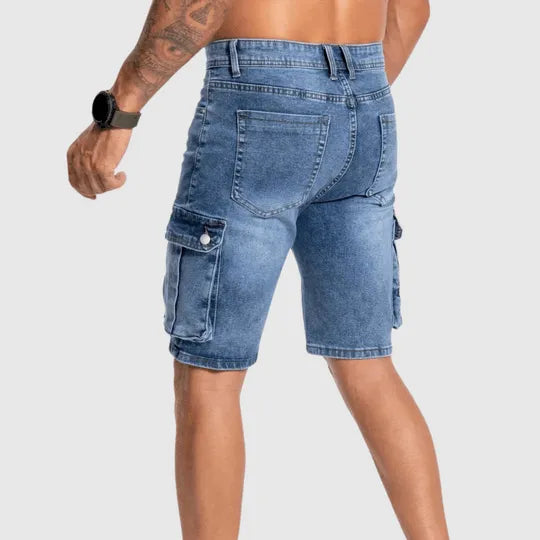 Jens | Strapazierfähige Denim Cargo Shorts für Männer - lässige Passform mit mehreren Taschen - Image 4