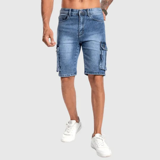 Jens | Strapazierfähige Denim Cargo Shorts für Männer - lässige Passform mit mehreren Taschen - Image 5