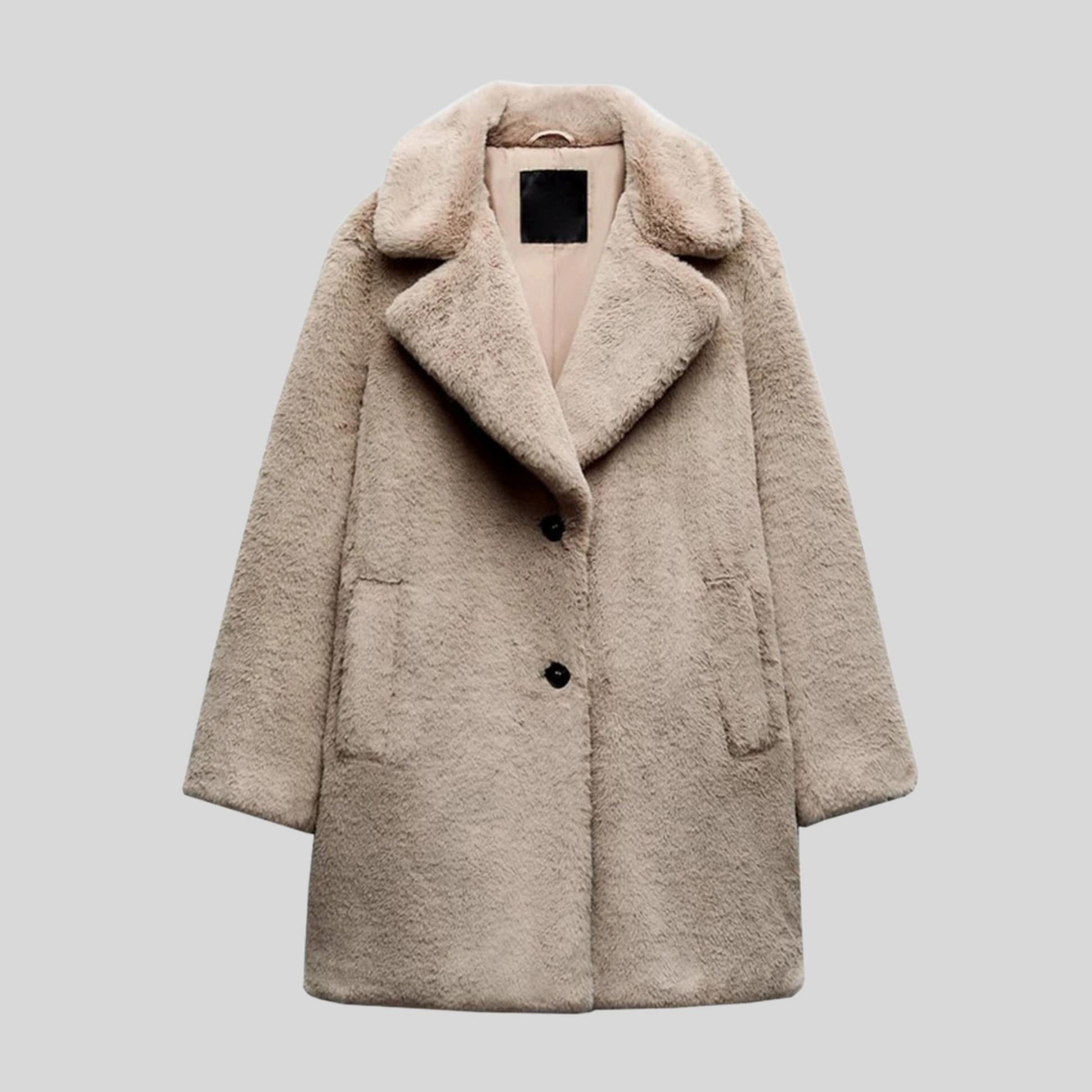 Rita | Damen Oversized Teddy Mantel - Image 2