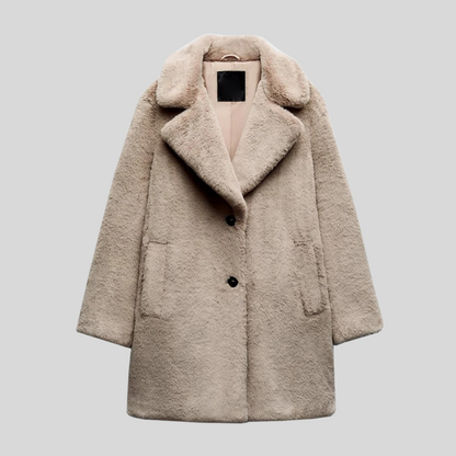 Rita | Damen Oversized Teddy Mantel - Image 2