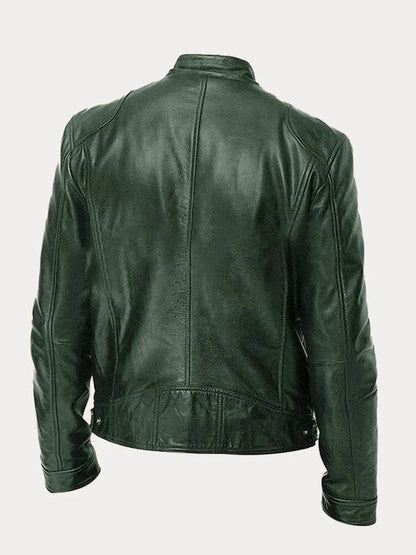 Maik | Herren Slim-Fit Cafe Racer Jacke - Image 13