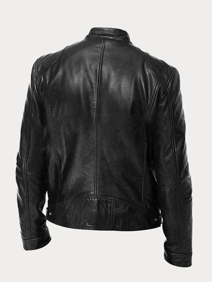 Maik | Herren Slim-Fit Cafe Racer Jacke - Image 2