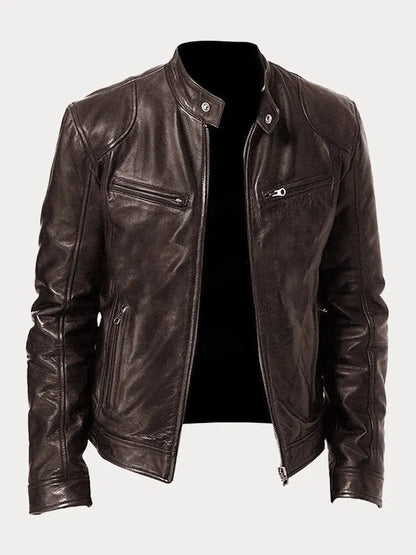 Maik | Herren Slim-Fit Cafe Racer Jacke - Image 11