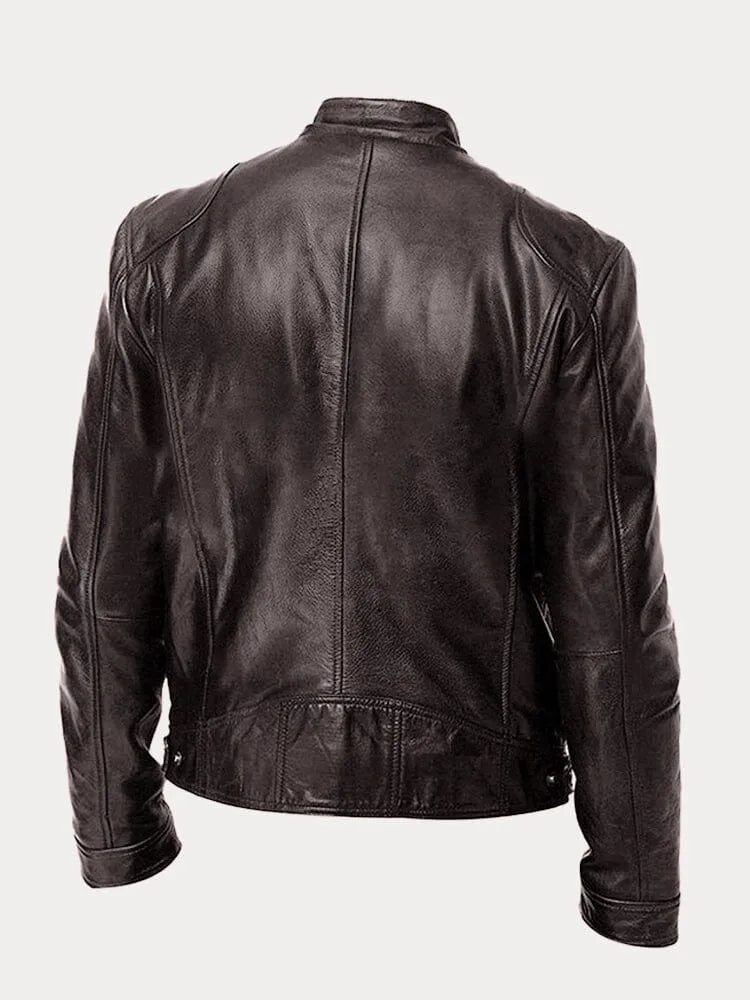 Maik | Herren Slim-Fit Cafe Racer Jacke - Image 10