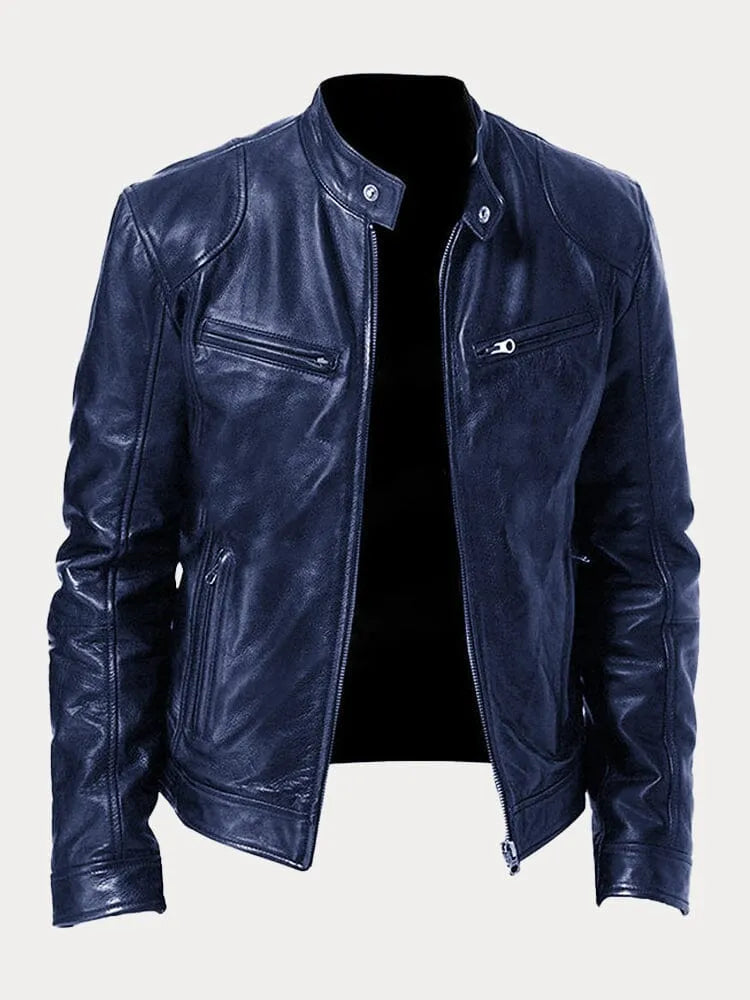 Maik | Herren Slim-Fit Cafe Racer Jacke - Image 14