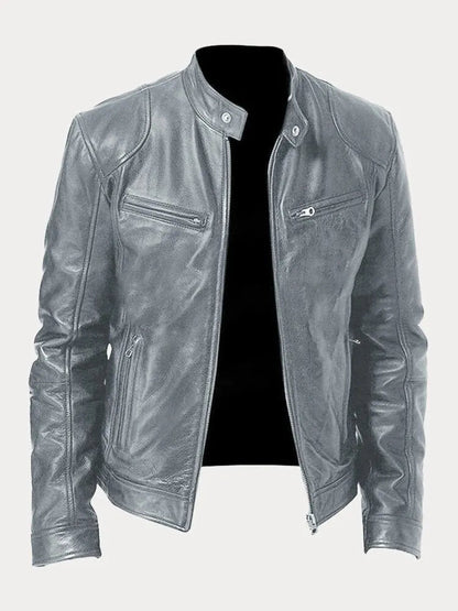 Maik | Herren Slim-Fit Cafe Racer Jacke - Image 4