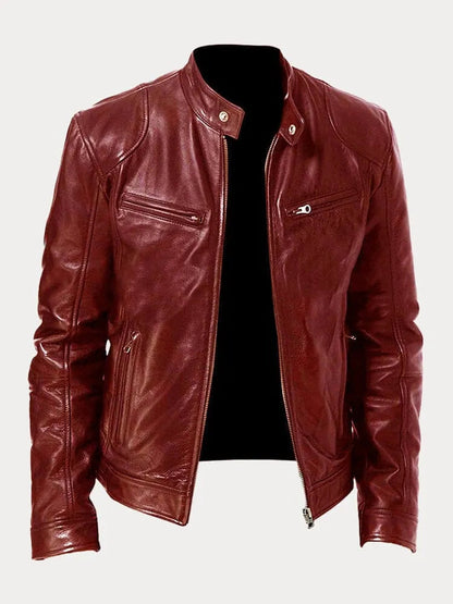 Maik | Herren Slim-Fit Cafe Racer Jacke - Image 6