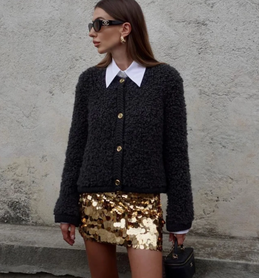 Katja | Damen Strickjacke mit Knopfleiste - Jacke - Image 4