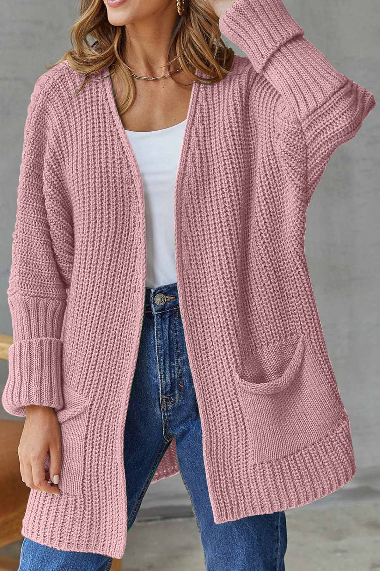 Theresa | Damen Oversize Strick Longstrickjacke - Image 8
