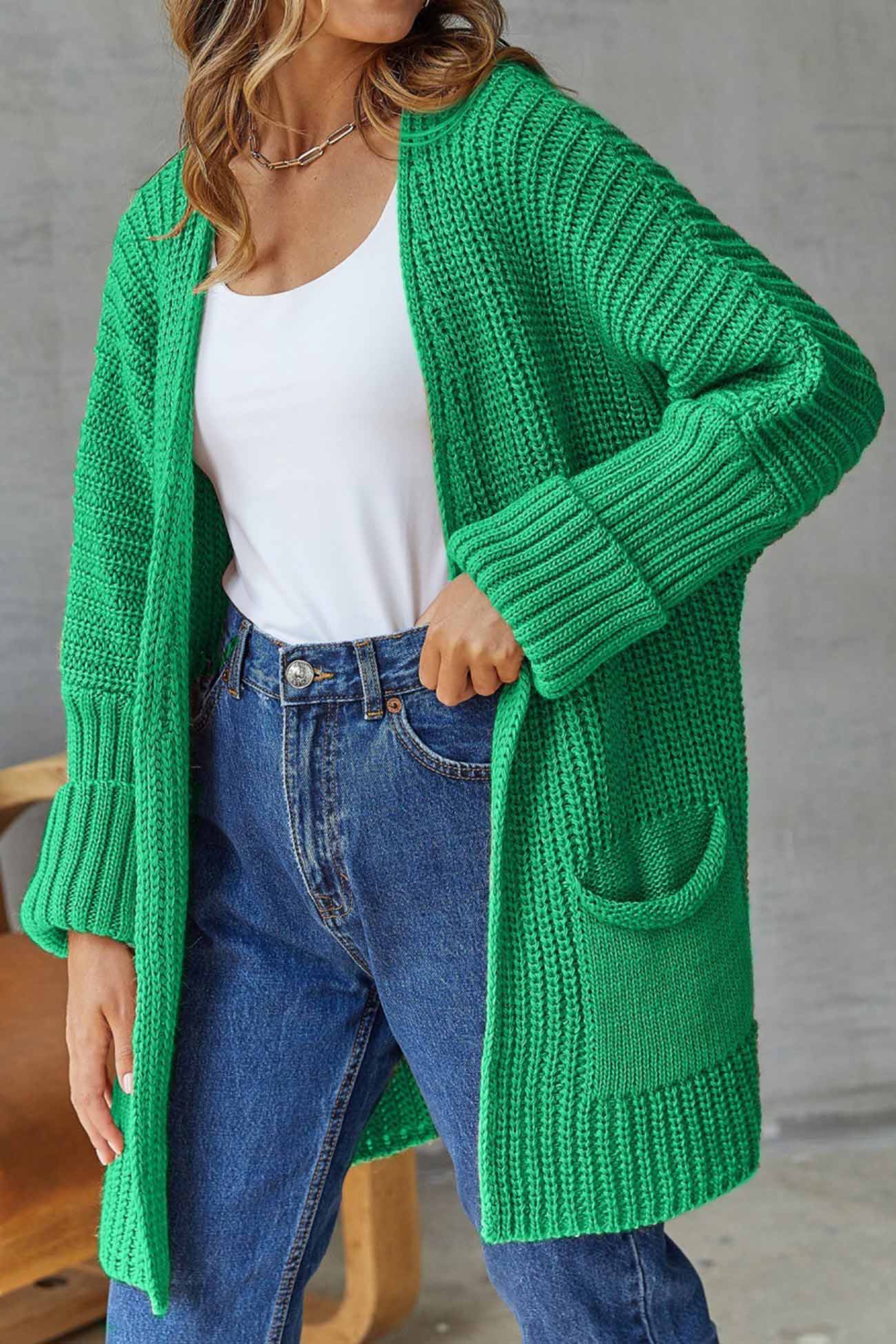 Theresa | Damen Oversize Strick Longstrickjacke - Image 6