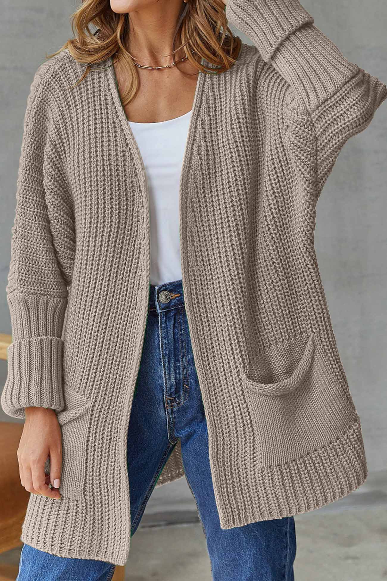 Theresa | Damen Oversize Strick Longstrickjacke - Image 10