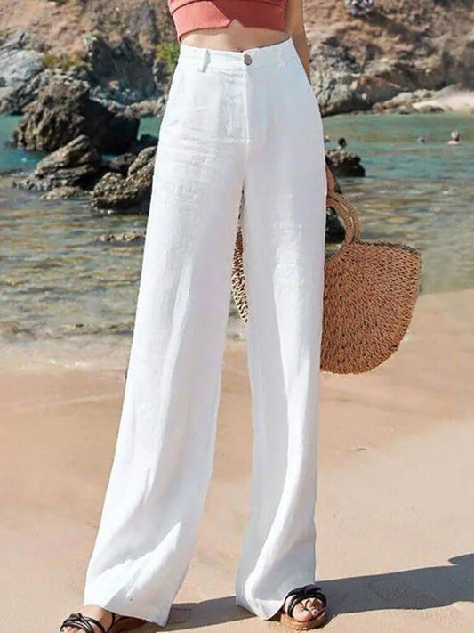 Mina | Stylische leichte Leinenhosen mit hoher Taille für den Sommer - Image 1
