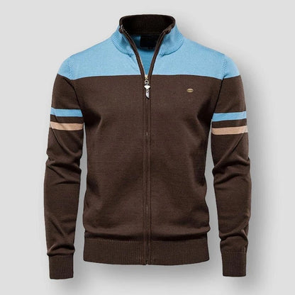 Zeno | Herren Zip-Up Color Block Jacke