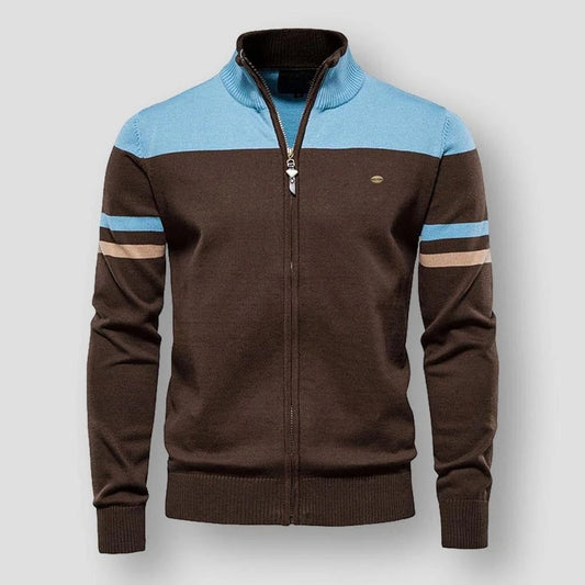 Zeno | Herren Zip-Up Color Block Jacke