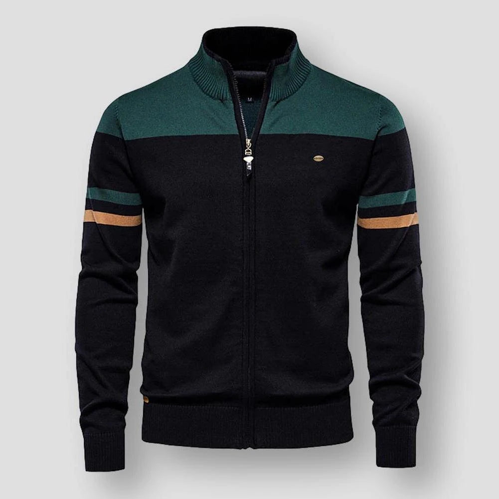Zeno | Herren Zip-Up Color Block Jacke