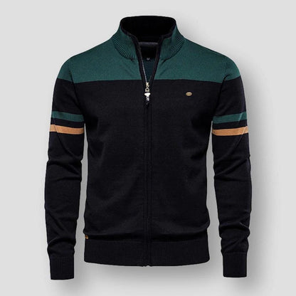 Zeno | Herren Zip-Up Color Block Jacke