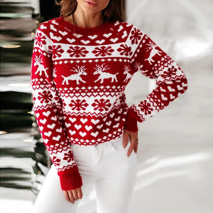 Eugenie | Damen Weihnachts-Rundhals-Pullover - Image 7