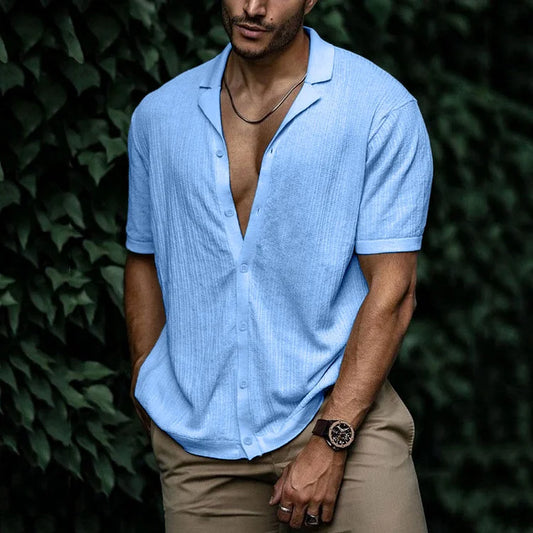 Malte | Herren Leinen Sommerhemd mit Knopfverschluss - Image 1