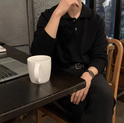 Axel | Herren Winter Langarm Polo-Shirt