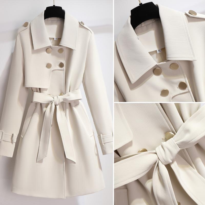 Evelin | Damen Zweireiher Trenchcoat - Image 3
