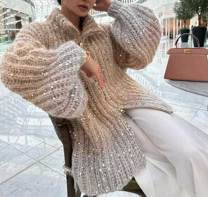 Andrea | Glamouröser Glitzer-Cardigan - Image 2
