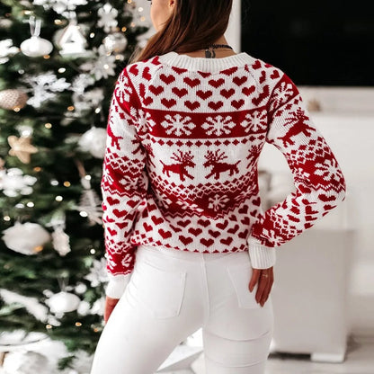 Eugenie | Damen Weihnachts-Rundhals-Pullover - Image 4