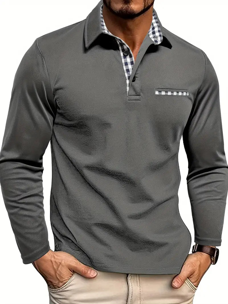 Clemens | Herren Langarm Poloshirt - Image 1