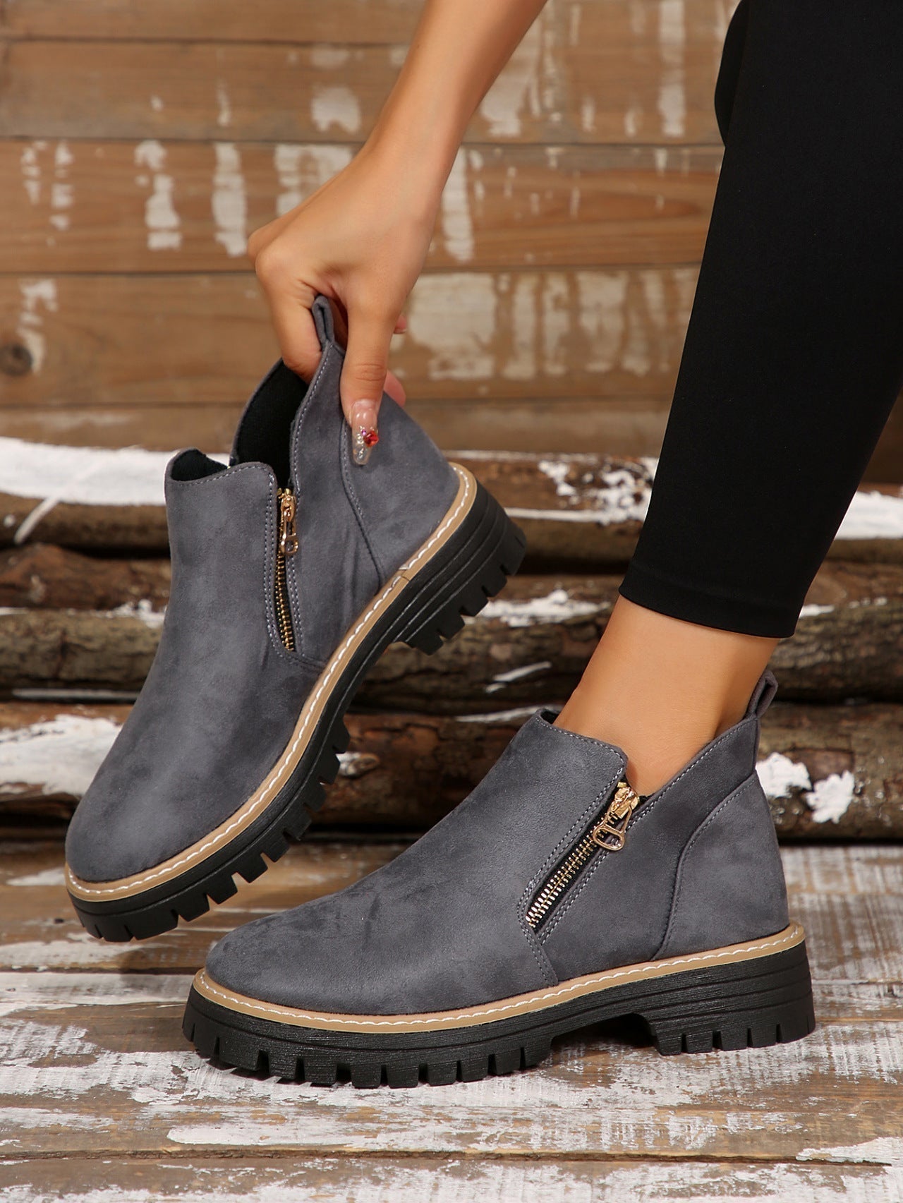 Alice | Damen Chelsea Stiefeletten mit Profilsohle - Image 10