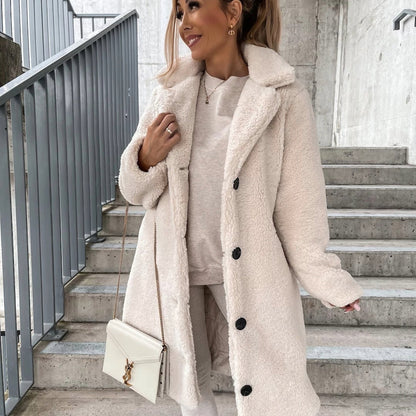 Paulina | Damen Oversized Teddy Mantel - Image 3