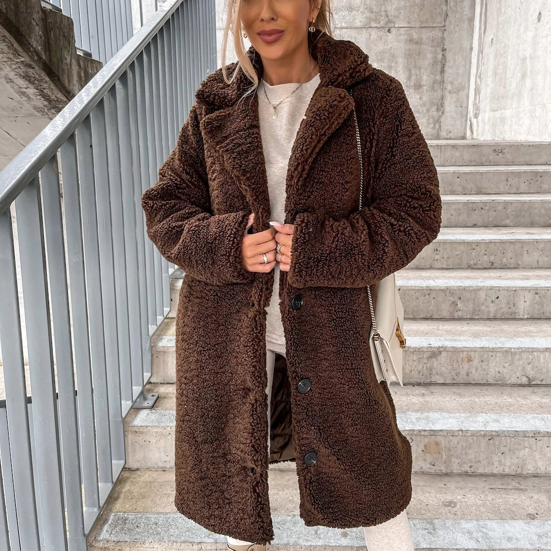 Paulina | Damen Oversized Teddy Mantel - Image 4