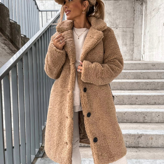 Paulina | Damen Oversized Teddy Mantel - Image 1