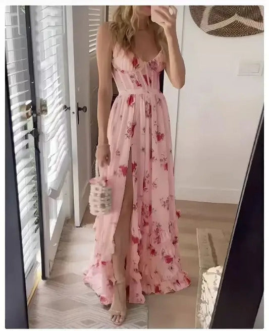 Jessica | Elegantes Maxikleid mit Schlitz für mühelosen Stil - Image 1