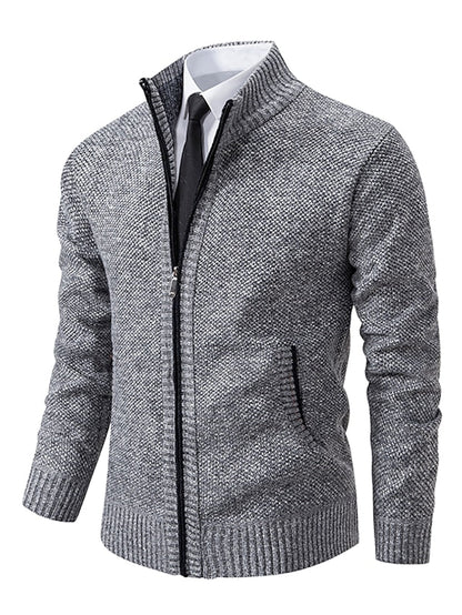 Herbert | Herren Strickjacke mit Stehkragen und Reißverschluss - Image 9