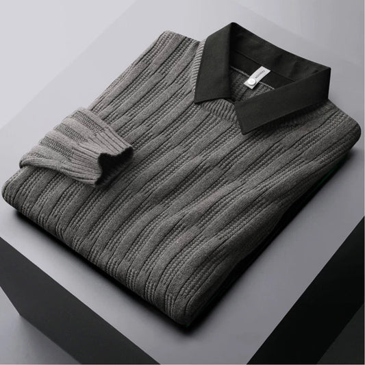 Hagen | Herren Strickpullover mit Kragen