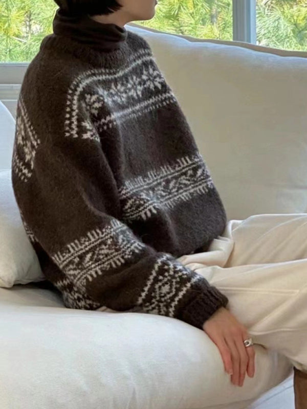 Gudrun | Damen Fair Isle Rundhals Pullover - Image 7