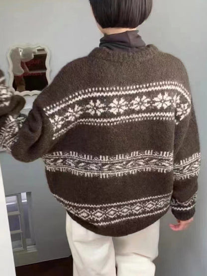 Gudrun | Damen Fair Isle Rundhals Pullover - Image 8