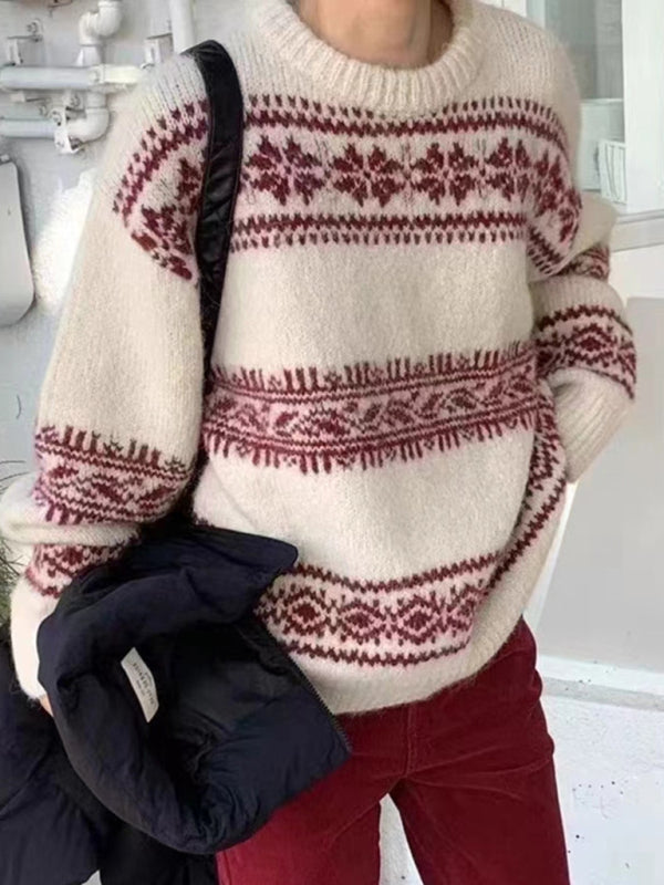 Gudrun | Damen Fair Isle Rundhals Pullover - Image 6