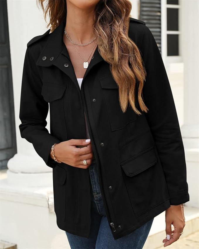Fabienne | Damen Langarm Utility Jacke - Image 2