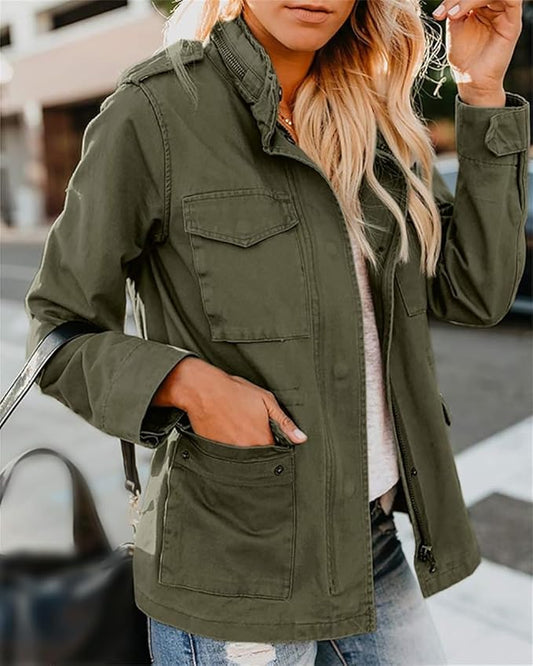 Fabienne | Damen Langarm Utility Jacke - Image 1