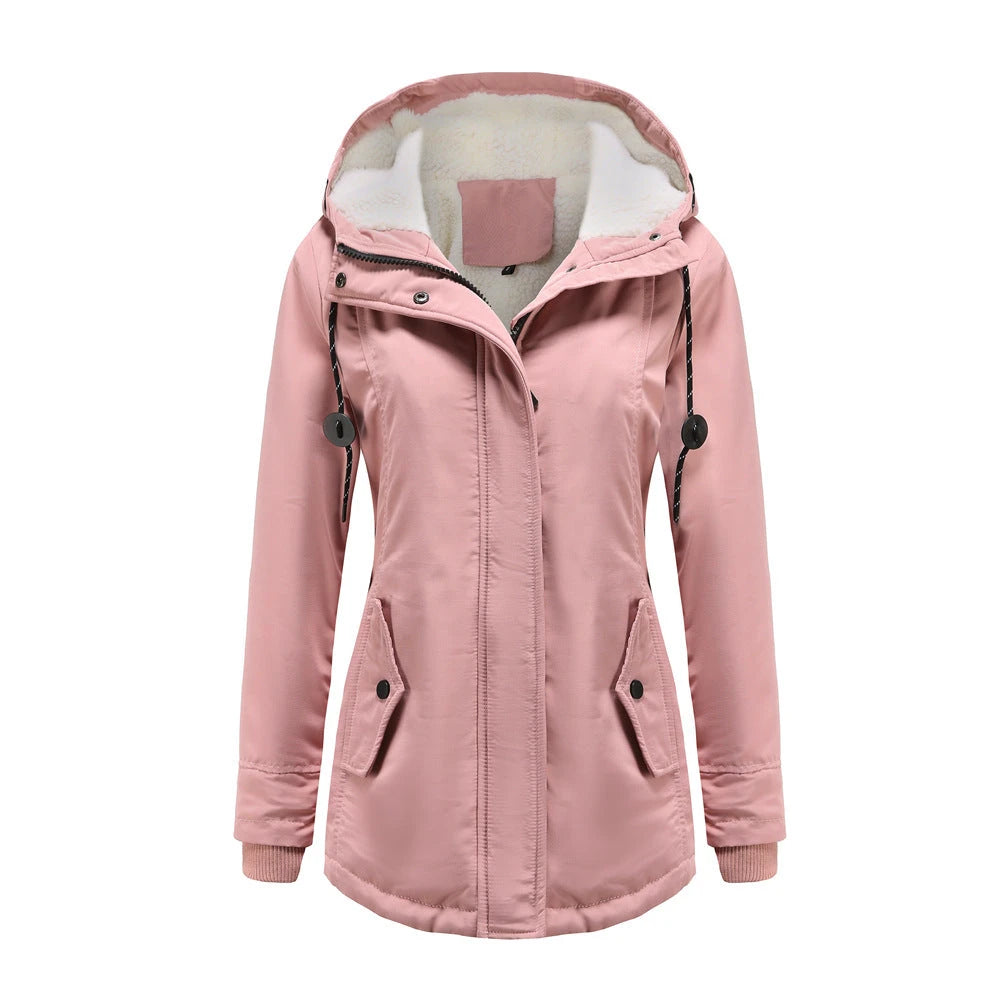 Lea | Damen Fleecejacke mit Kapuze