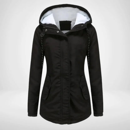 Lea | Damen Fleecejacke mit Kapuze