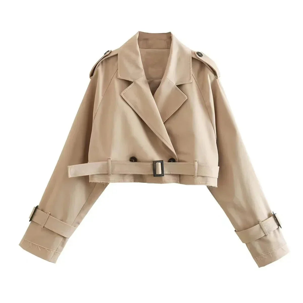 Elisa | Damen Cropped Trenchcoat - Image 3